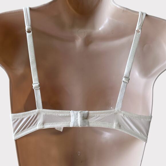 Ritratti Milano Demi Shell Cup Embroidered Padded Bra, Size 34B, Ivory - Picture 7 of 12